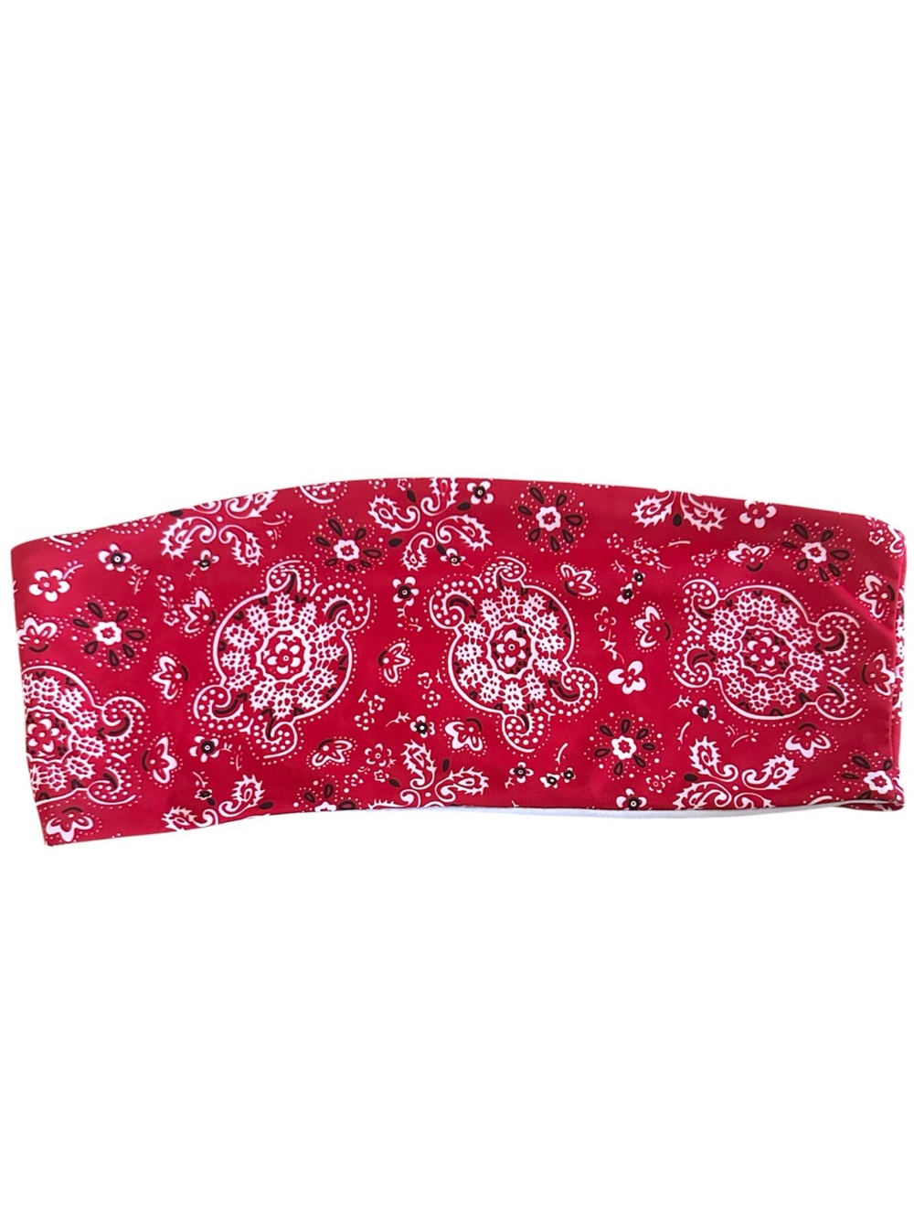 Fashion Nova Red Bandana Tube Top (L)